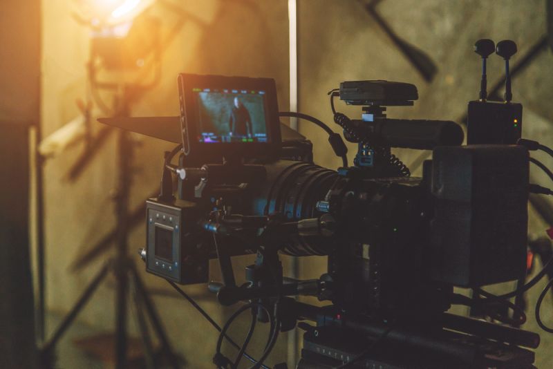 camara de video en estudio