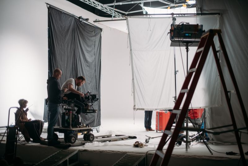 preparación del estudio para grabar